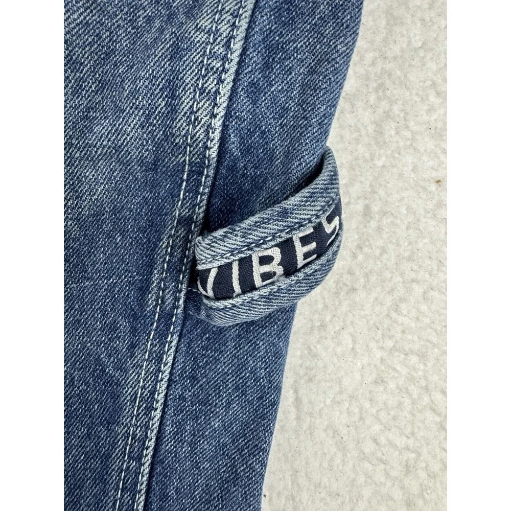 Vibes Baggy Cut Jean Shorts size 32 vintage y2k detail jean shorts southpole